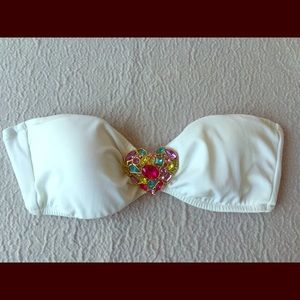 Gorgeous VS Swim Top with Jewel Heart